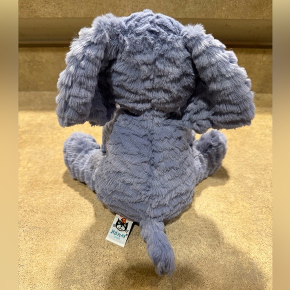 Jellycat Fuddlewuddle Elephant Plush Periwinkle Blue Stuffed Toy Original 9 Inch - Picture 3 of 10
